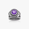 Twisted Wire Gemstone Ring