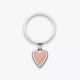 Small Enamel Heart Charm Dangle Ring