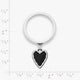 Small Enamel Heart Charm Dangle Ring