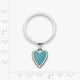 Small Enamel Heart Charm Dangle Ring