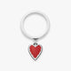 Small Enamel Heart Charm Dangle Ring