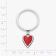 Small Enamel Heart Charm Dangle Ring