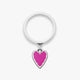 Small Enamel Heart Charm Dangle Ring