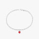 Enamel Connected Hearts Anklet