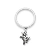 Turtle Charm Dangle Ring