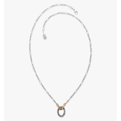 Oval Twist Changeable Charm Necklace