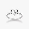 Delicate Heart Initial Ring