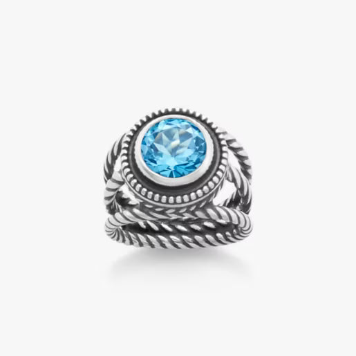 Twisted Wire Gemstone Ring