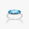 Beaded Horizon Gemstone Ring