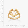 Flowering Vines Heart Ring