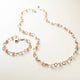 Twisted Wire Link Gemstone Necklace