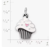 Enamel Sweetheart Cupcake Charm