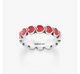 Enamel Connected Hearts Ring
