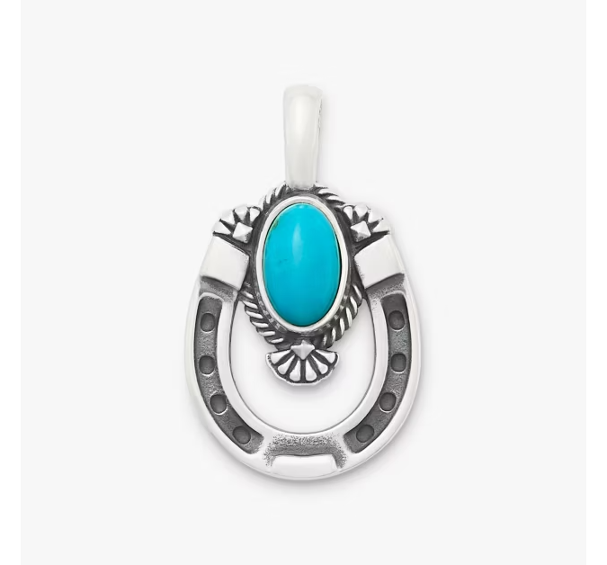 Western Horseshoe Gemstone Pendant