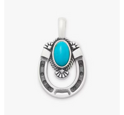 Western Horseshoe Gemstone Pendant