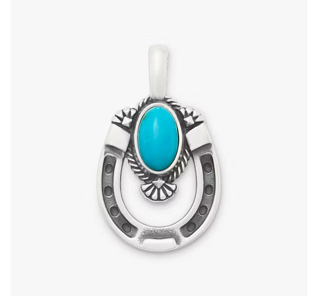Western Horseshoe Gemstone Pendant