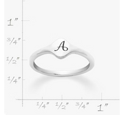 Petite Signet Initial Ring