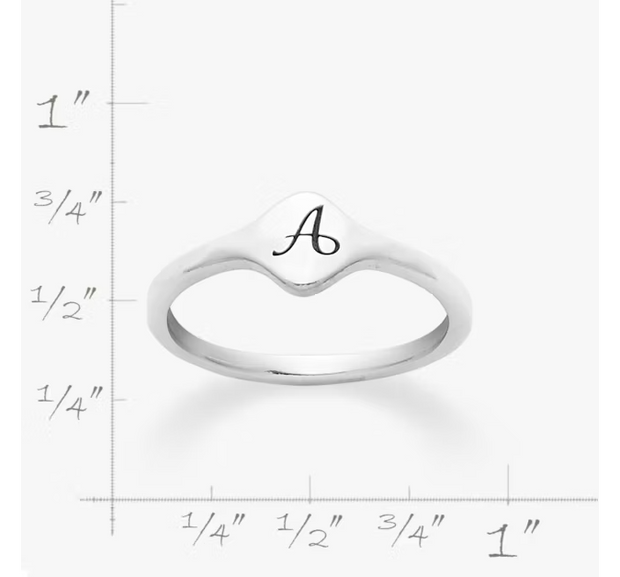 Petite Signet Initial Ring