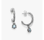 Cherished Birthstone Hoop Dangle Earrings