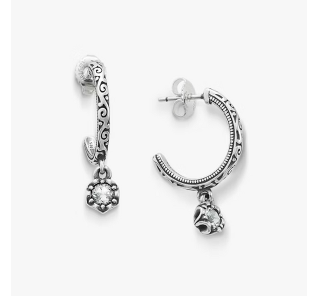 Cherished Birthstone Hoop Dangle Earrings