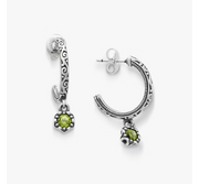 Cherished Birthstone Hoop Dangle Earrings