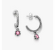 Cherished Birthstone Hoop Dangle Earrings
