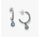 Cherished Birthstone Hoop Dangle Earrings