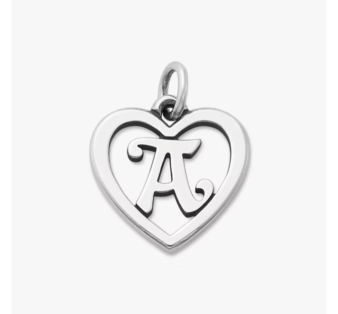 Heart Script Initial Charm